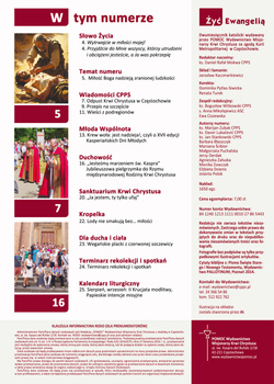 ŻYĆ EWANGELIĄ - Czasopismo Duchowości Krwi Chrystusa nr 215