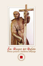 Obrazek z płótnem potartym o Relikwię św. Kaspra del Bufalo