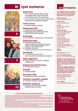 ŻYĆ EWANGELIĄ - Czasopismo Duchowości Krwi Chrystusa nr 213