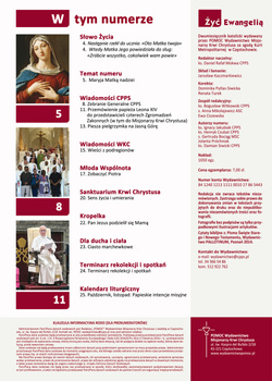 ŻYĆ EWANGELIĄ - Czasopismo Duchowości Krwi Chrystusa nr 216