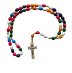 Różaniec Maryjny kolorowy na sznurku